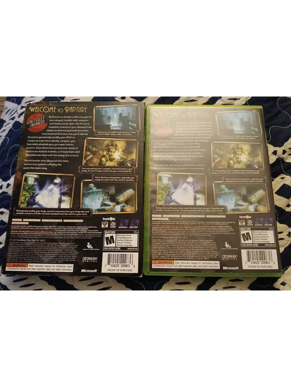 BioShock (Microsoft Xbox 360, 2007) W Sleeve